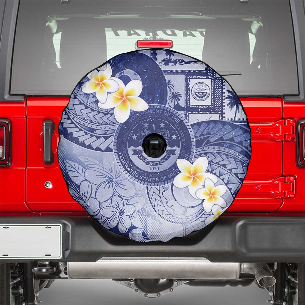 Federated States Of Micronesia Christmas Spare Tire Cover Retro Style Dark Version LT05 - Polynesian Pride