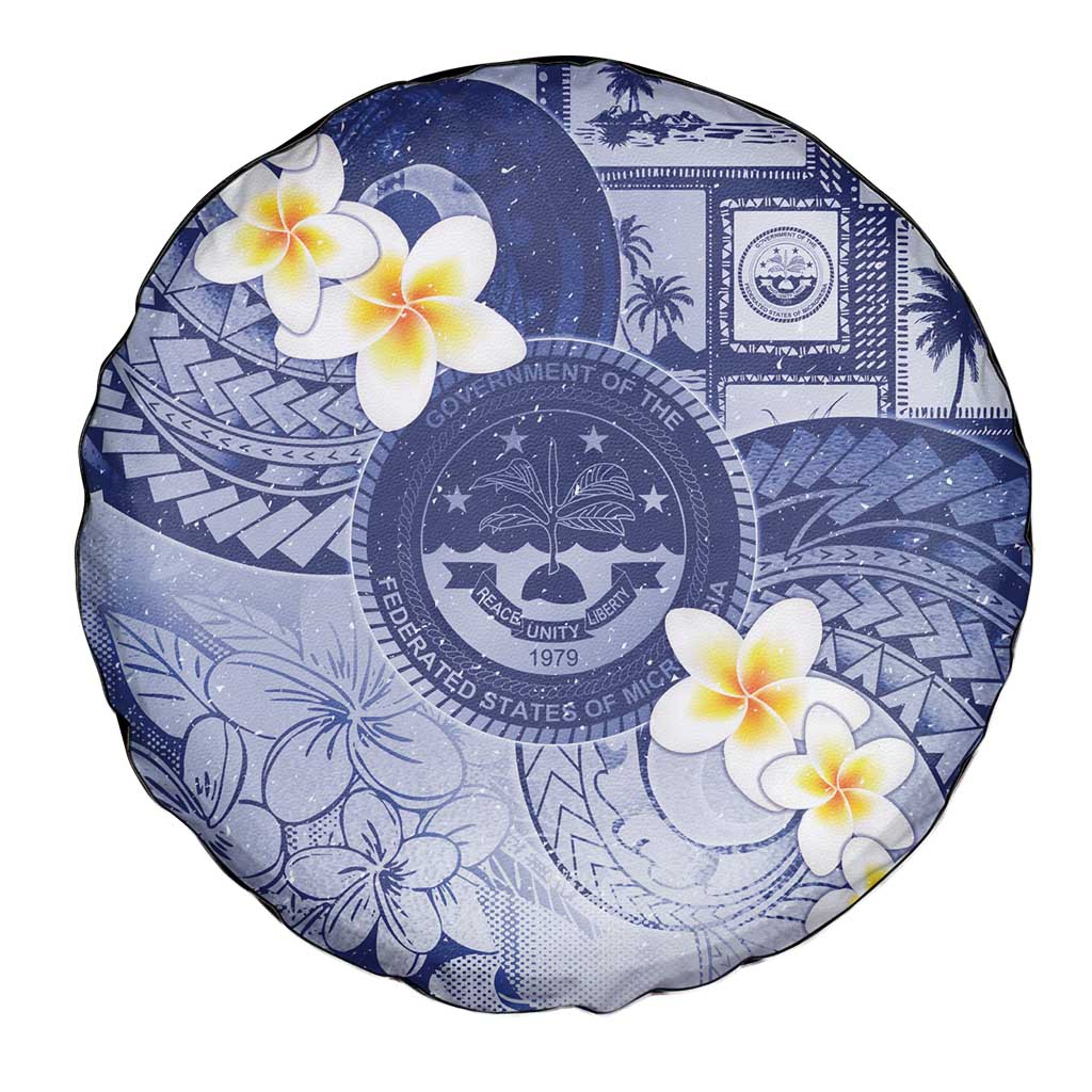 Federated States Of Micronesia Christmas Spare Tire Cover Retro Style Dark Version LT05 - Polynesian Pride