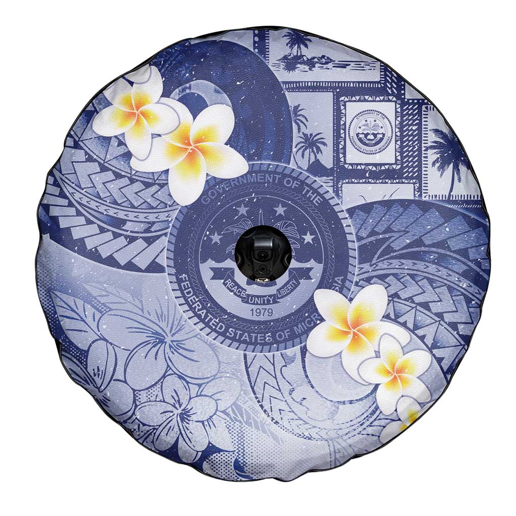 Federated States Of Micronesia Christmas Spare Tire Cover Retro Style Dark Version LT05 - Polynesian Pride