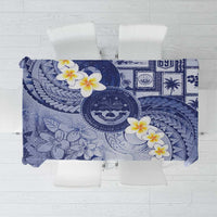 Federated States Of Micronesia Christmas Tablecloth Retro Style Dark Version LT05 Navy - Polynesian Pride