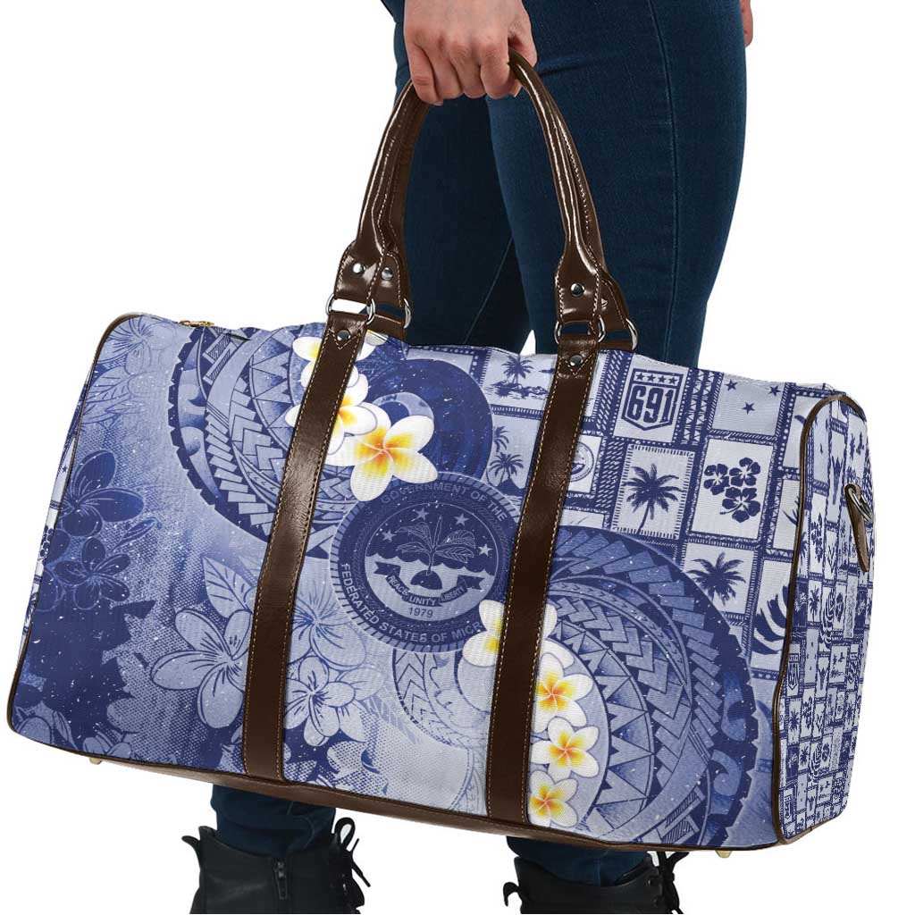 Federated States Of Micronesia Christmas Travel Bag Retro Style Dark Version LT05 - Polynesian Pride