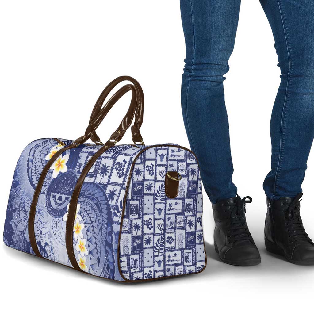 Federated States Of Micronesia Christmas Travel Bag Retro Style Dark Version LT05 - Polynesian Pride