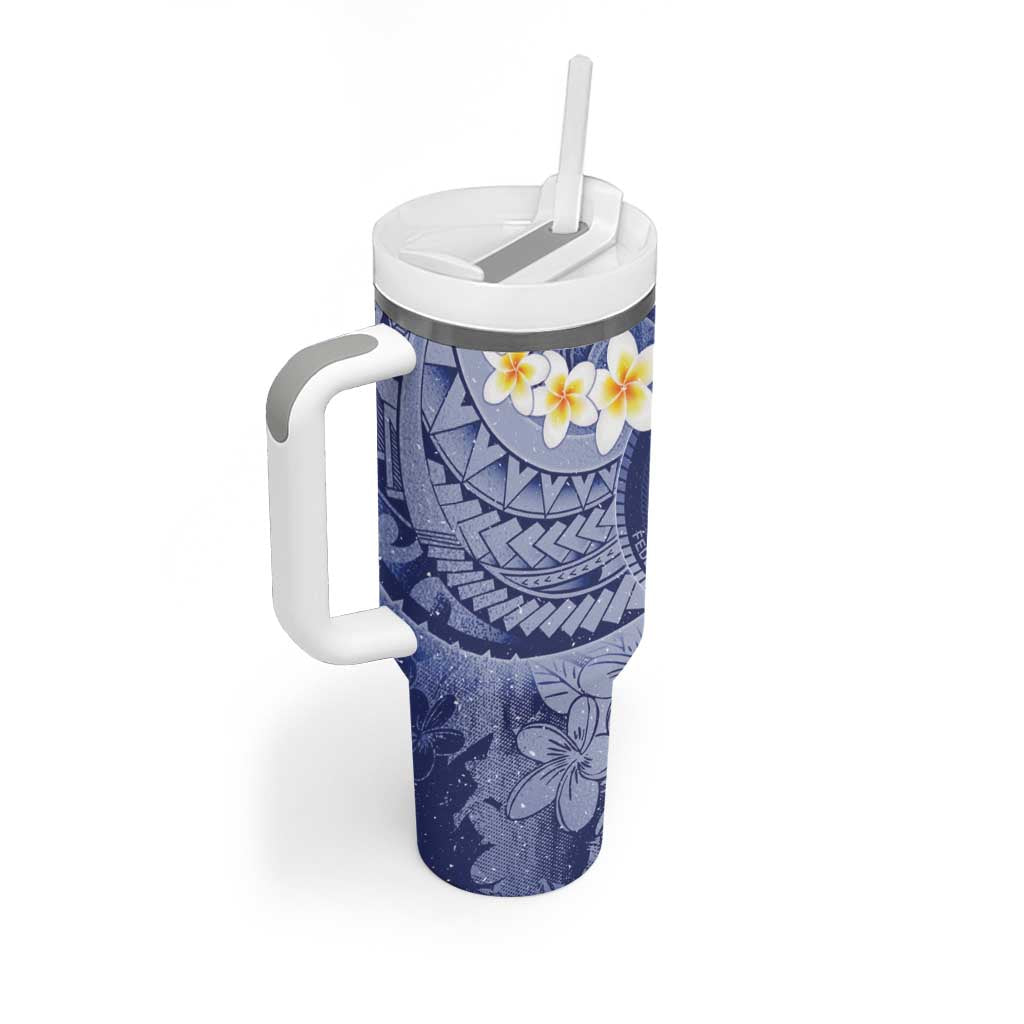 Federated States Of Micronesia Christmas Tumbler With Handle Retro Style Dark Version LT05 - Polynesian Pride