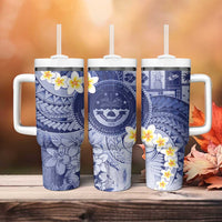 Federated States Of Micronesia Christmas Tumbler With Handle Retro Style Dark Version LT05 - Polynesian Pride