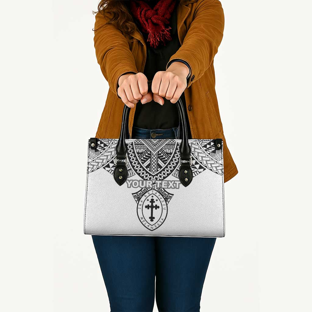 Personalised Melanesian Brotherhood Leather Bag With Tribal Pattern LT05 - Polynesian Pride