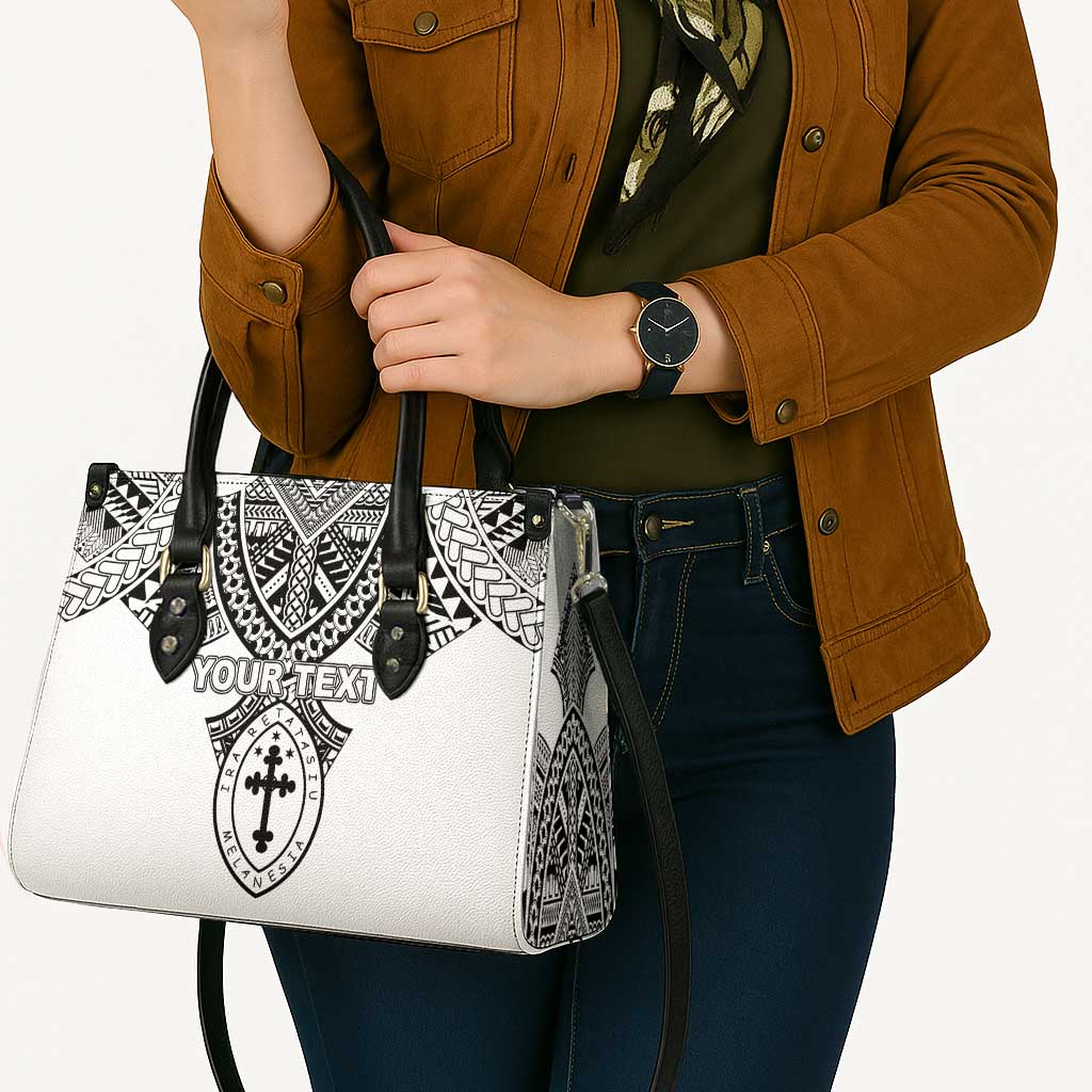 Personalised Melanesian Brotherhood Leather Bag With Tribal Pattern LT05 - Polynesian Pride