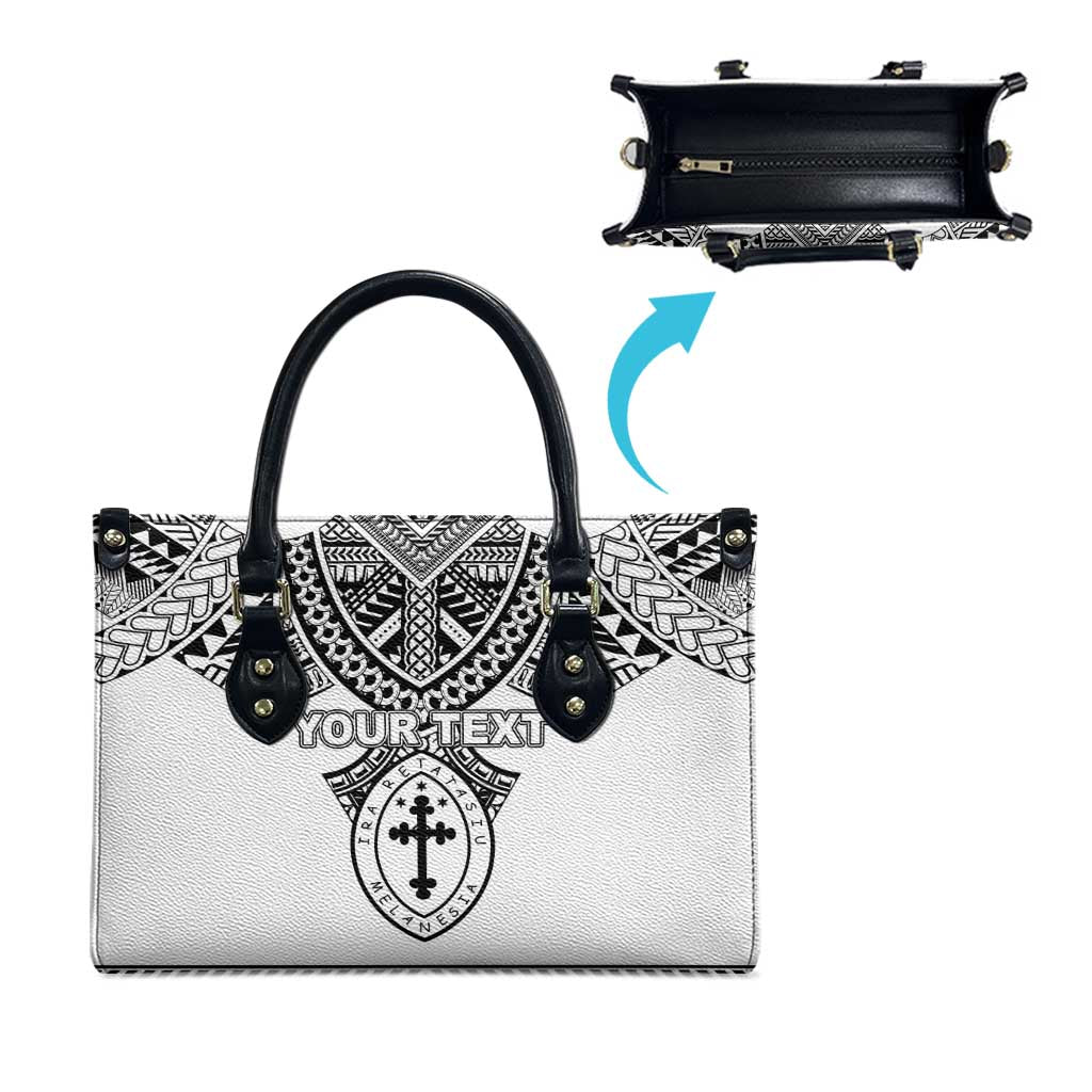 Personalised Melanesian Brotherhood Leather Bag With Tribal Pattern LT05 - Polynesian Pride