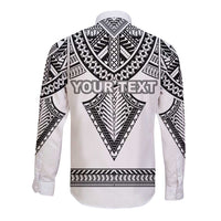Personalised Melanesian Brotherhood Long Sleeve Button Shirt With Tribal Pattern LT05 - Polynesian Pride