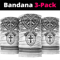 Personalised Melanesian Brotherhood Neck Gaiter With Tribal Pattern LT05 package One Size: 25*50cm White - Polynesian Pride