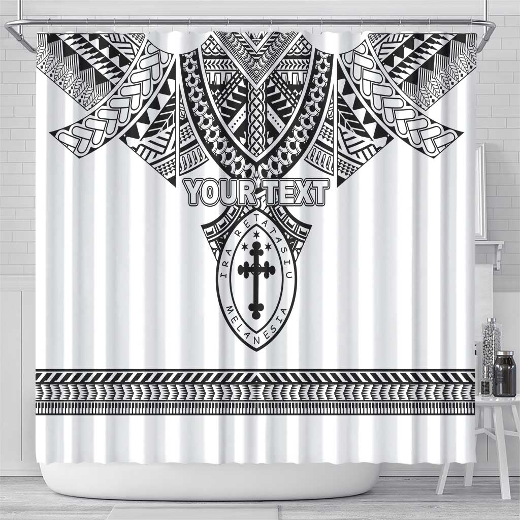 Personalised Melanesian Brotherhood Shower Curtain With Tribal Pattern LT05 - Polynesian Pride
