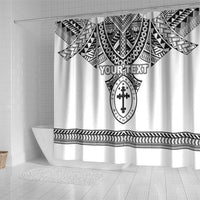 Personalised Melanesian Brotherhood Shower Curtain With Tribal Pattern LT05 - Polynesian Pride