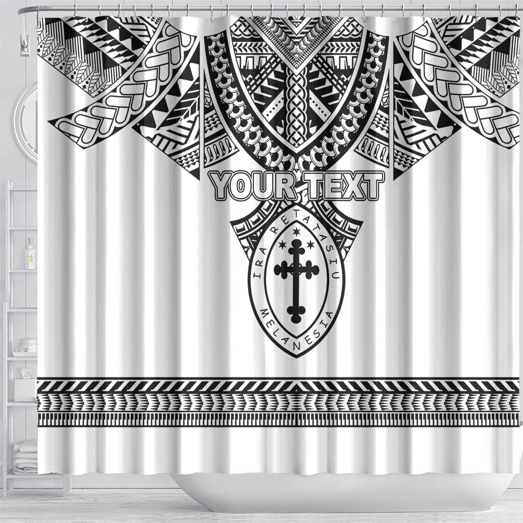 Personalised Melanesian Brotherhood Shower Curtain With Tribal Pattern LT05 - Polynesian Pride