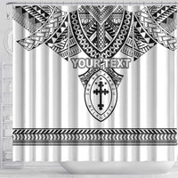 Personalised Melanesian Brotherhood Shower Curtain With Tribal Pattern LT05 - Polynesian Pride