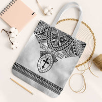 Personalised Melanesian Brotherhood Tote Bag With Tribal Pattern LT05 White Strap One Size White - Polynesian Pride