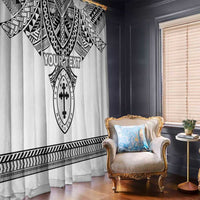 Personalised Melanesian Brotherhood Window Curtain With Tribal Pattern LT05 - Polynesian Pride