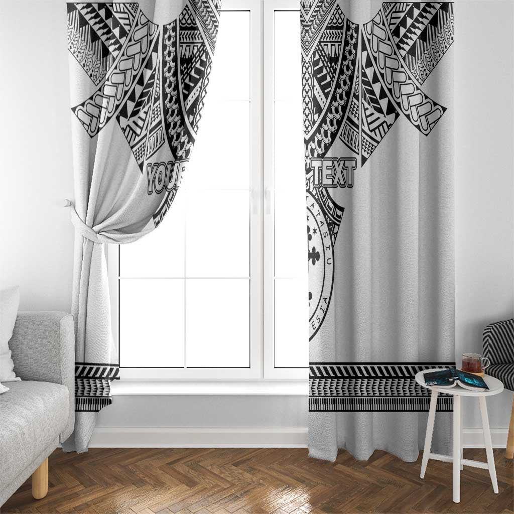 Personalised Melanesian Brotherhood Window Curtain With Tribal Pattern LT05 - Polynesian Pride