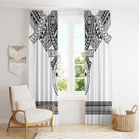 Personalised Melanesian Brotherhood Window Curtain With Tribal Pattern LT05 - Polynesian Pride