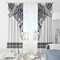 Personalised Melanesian Brotherhood Window Curtain With Tribal Pattern LT05 - Polynesian Pride