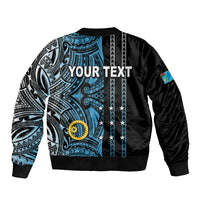 Custom Vanuatu Sanma Sleeve Zip Bomber Jacket Polynesian Tribal LT6 - Polynesian Pride