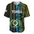 Custom Vanuatu Torba Baseball Jersey Polynesian Tribal LT6 Black - Polynesian Pride