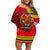 Papua New Guinea Off Shoulder Short Dress Melanesian Festival 2023 LT6 Women Red - Polynesian Pride