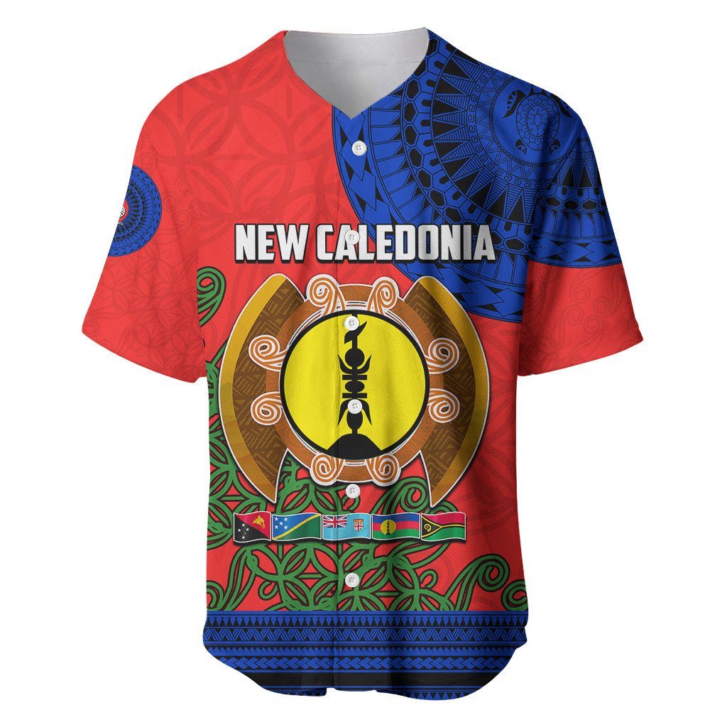 New Caledonia Baseball Jersey Melanesian Festival 2023 LT6 Red - Polynesian Pride