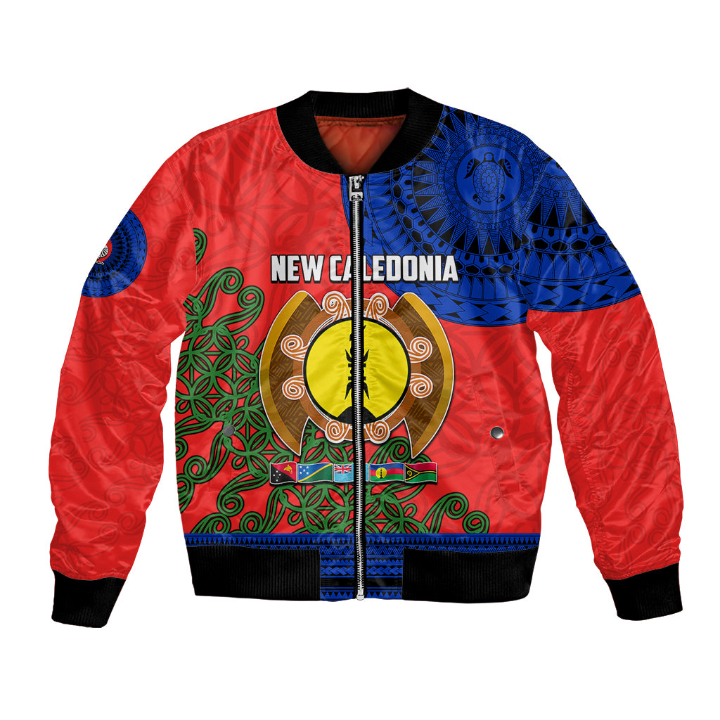 New Caledonia Bomber Jacket Melanesian Festival 2023 LT6 Unisex Red - Polynesian Pride