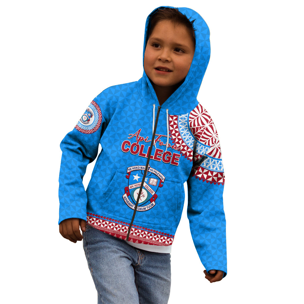 Tonga School Api Fo'ou College Kid Hoodie Tribal Pattern LT6 - Polynesian Pride