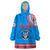 Tonga School Api Fo'ou College Wearable Blanket Hoodie Tribal Pattern LT6 One Size Blue - Polynesian Pride