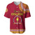 Tonga School Beulah College Baseball Jersey Tribal Pattern LT6 Maroon - Polynesian Pride