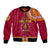 Tonga School Beulah College Bomber Jacket Tribal Pattern LT6 Unisex Maroon - Polynesian Pride