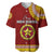 Tonga School Eua High School Baseball Jersey Tribal Pattern LT6 Maroon - Polynesian Pride