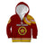 Tonga School Eua High School Kid Hoodie Tribal Pattern LT6 Zip Hoodie Maroon - Polynesian Pride