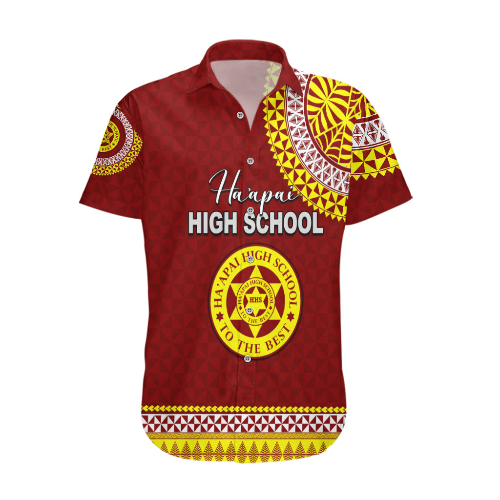 Tonga School Ha'apai High School Hawaiian Shirt Tribal Pattern LT6 Maroon - Polynesian Pride