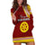 Tonga School Ha'apai High School Hoodie Dress Tribal Pattern LT6 Maroon - Polynesian Pride