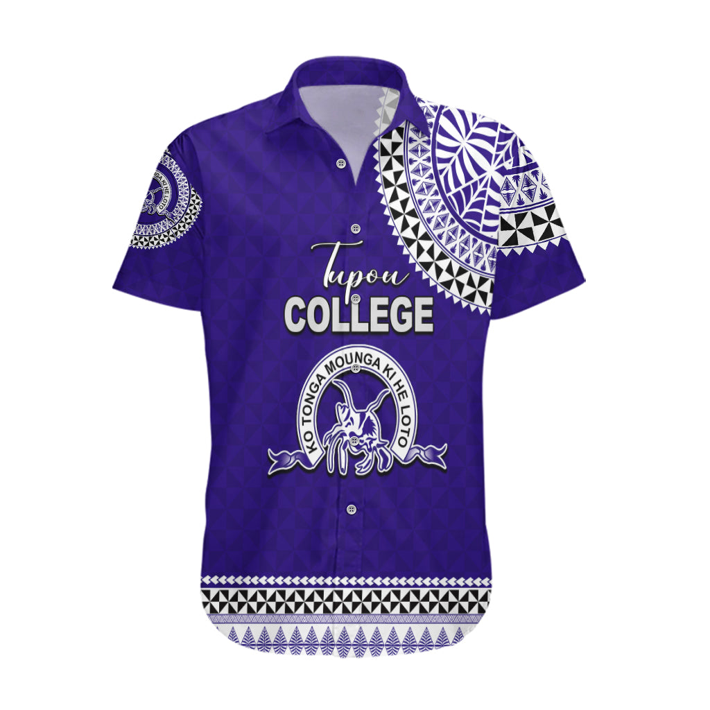 Tonga School Tupou College Hawaiian Shirt Tribal Pattern LT6 Blue - Polynesian Pride