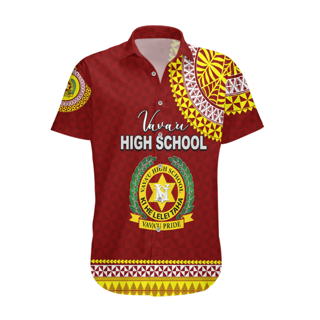 Tonga School Vava'u High School Hawaiian Shirt Tribal Pattern LT6 Maroon - Polynesian Pride