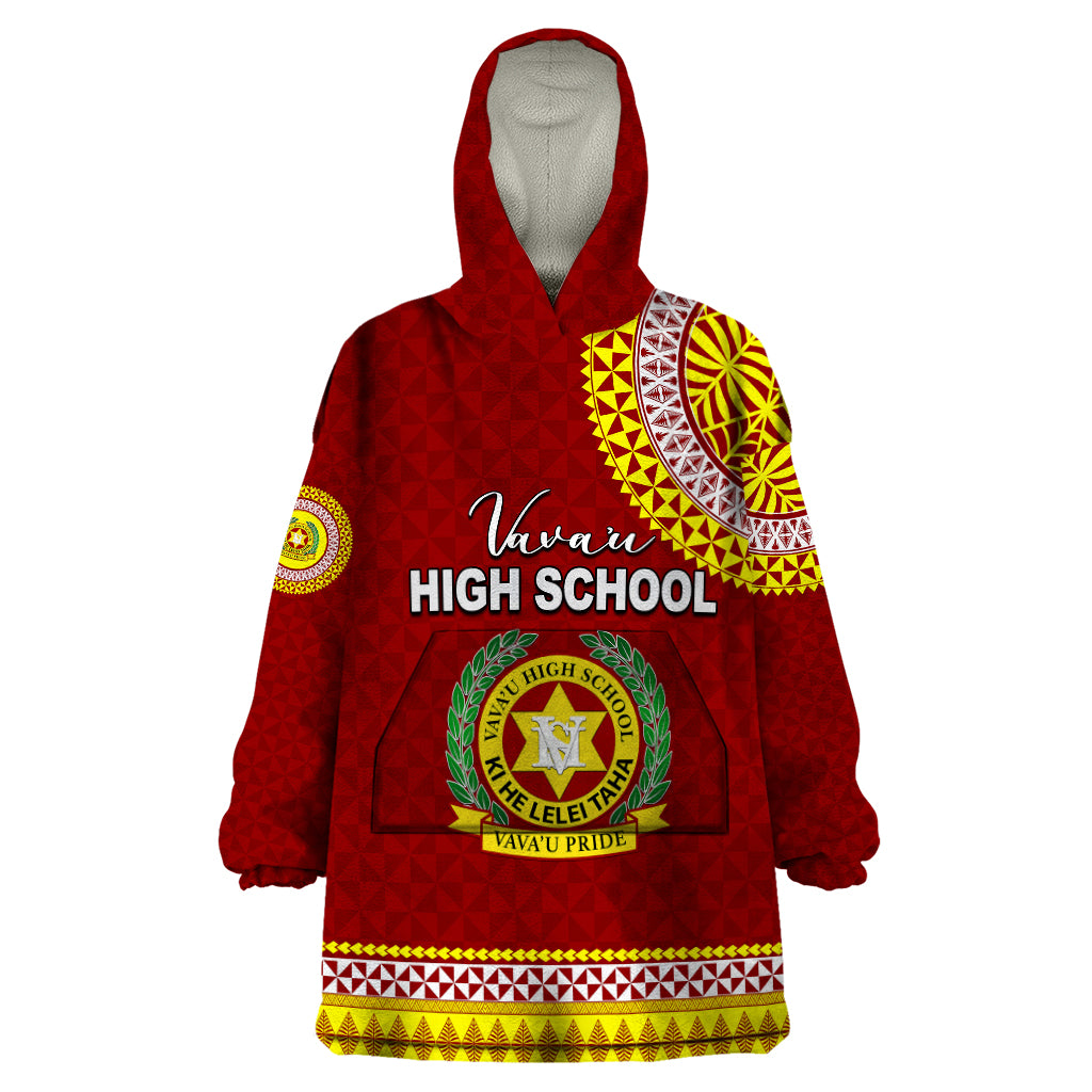 Tonga School Vava'u High School Wearable Blanket Hoodie Tribal Pattern LT6 One Size Maroon - Polynesian Pride