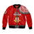 Tonga School Kolisi Tonga Bomber Jacket Tribal Pattern LT6 Unisex Red - Polynesian Pride