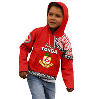 Tonga School Kolisi Tonga Kid Hoodie Tribal Pattern LT6 - Polynesian Pride