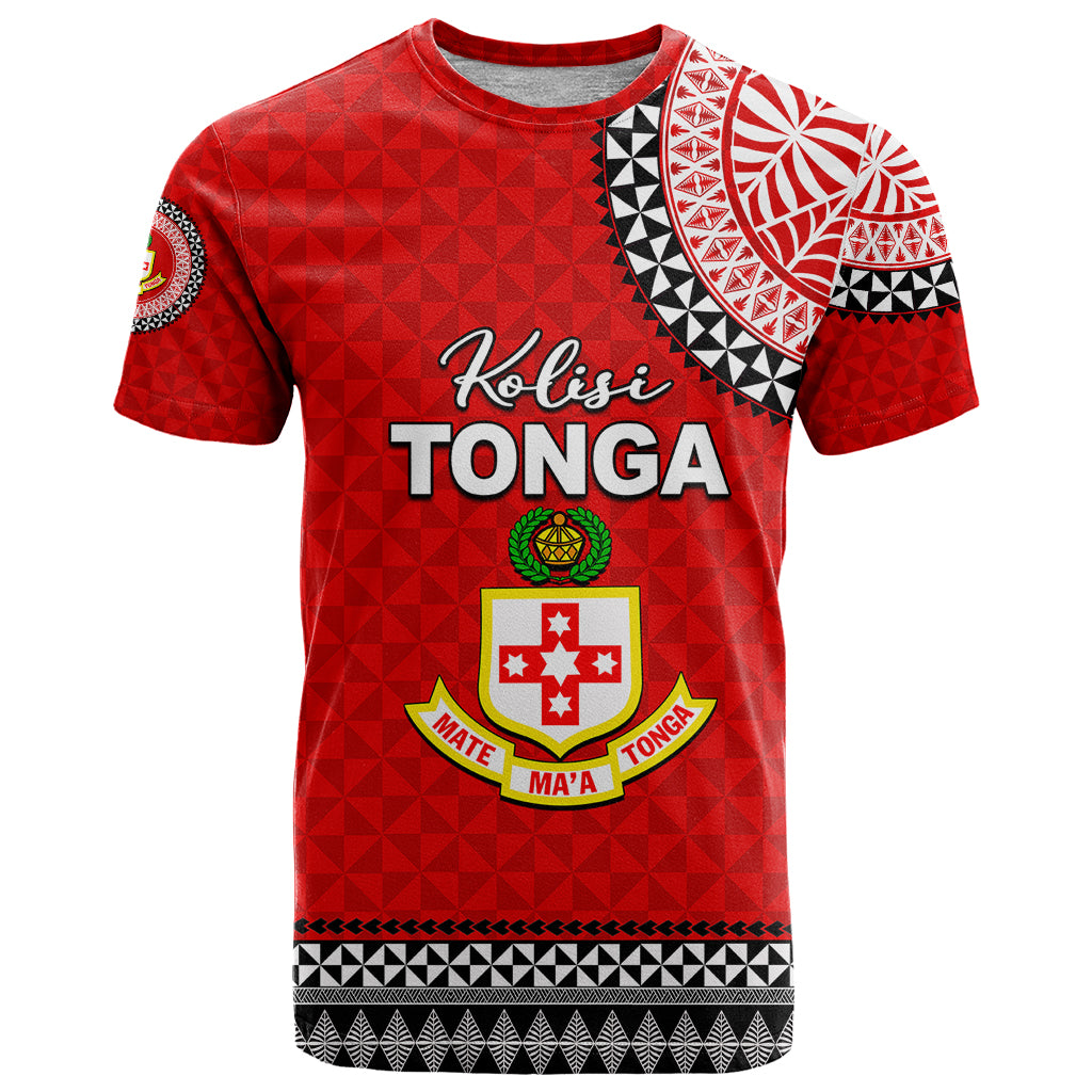 Tonga School Kolisi Tonga T Shirt Tribal Pattern LT6 Red - Polynesian Pride