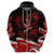 Polynesian Tribal Hoodie with Sharks Tattoo Red LT6 - Polynesian Pride