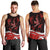 Polynesian Tribal Men Tank Top with Sharks Tattoo Red LT6 - Polynesian Pride