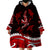 Polynesian Tribal Wearable Blanket Hoodie with Sharks Tattoo Red LT6 - Polynesian Pride