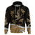 Polynesian Tribal Hoodie with Sharks Tattoo Gold LT6 Gold - Polynesian Pride