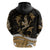 Polynesian Tribal Hoodie with Sharks Tattoo Gold LT6 - Polynesian Pride