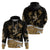 Polynesian Tribal Hoodie with Sharks Tattoo Gold LT6 - Polynesian Pride