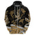 Polynesian Tribal Hoodie with Sharks Tattoo Gold LT6 - Polynesian Pride