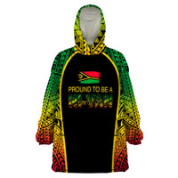 Custom Vanuatu Wearable Blanket Hoodie Pround To Be A Ni-Van LT6 One Size Black - Polynesian Pride