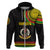 Custom Vanuatu Hoodie Polynesia Circle LT6 Zip Hoodie Black - Polynesian Pride